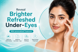 Advanced under-eye treatment for dark circles, eye bags, puffiness, and fine lines with personalized non-surgical eye rejuvenation.